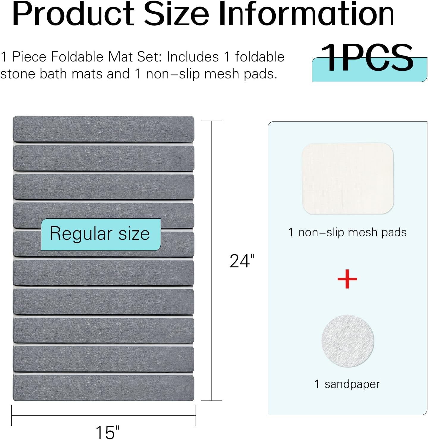 Foldable Stone Bath Mats for Bathroom Super Absorbent Diatomaceous Earth Bath Mat Quick Dry Bath Rug Drying Mats with Non Slip Shower Rug Tub Shower Mat