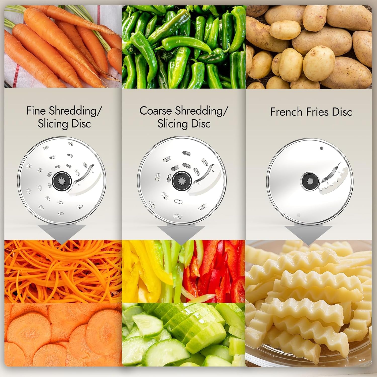 12-Cup Food Processor and Vegetable Chopper, 600W Electric Food Chopper for Slicing, Shredding, Chopping, Pureeing, Dough, Baby Food Maker, Large Feed Chute, Dishwasher Safe Bowl