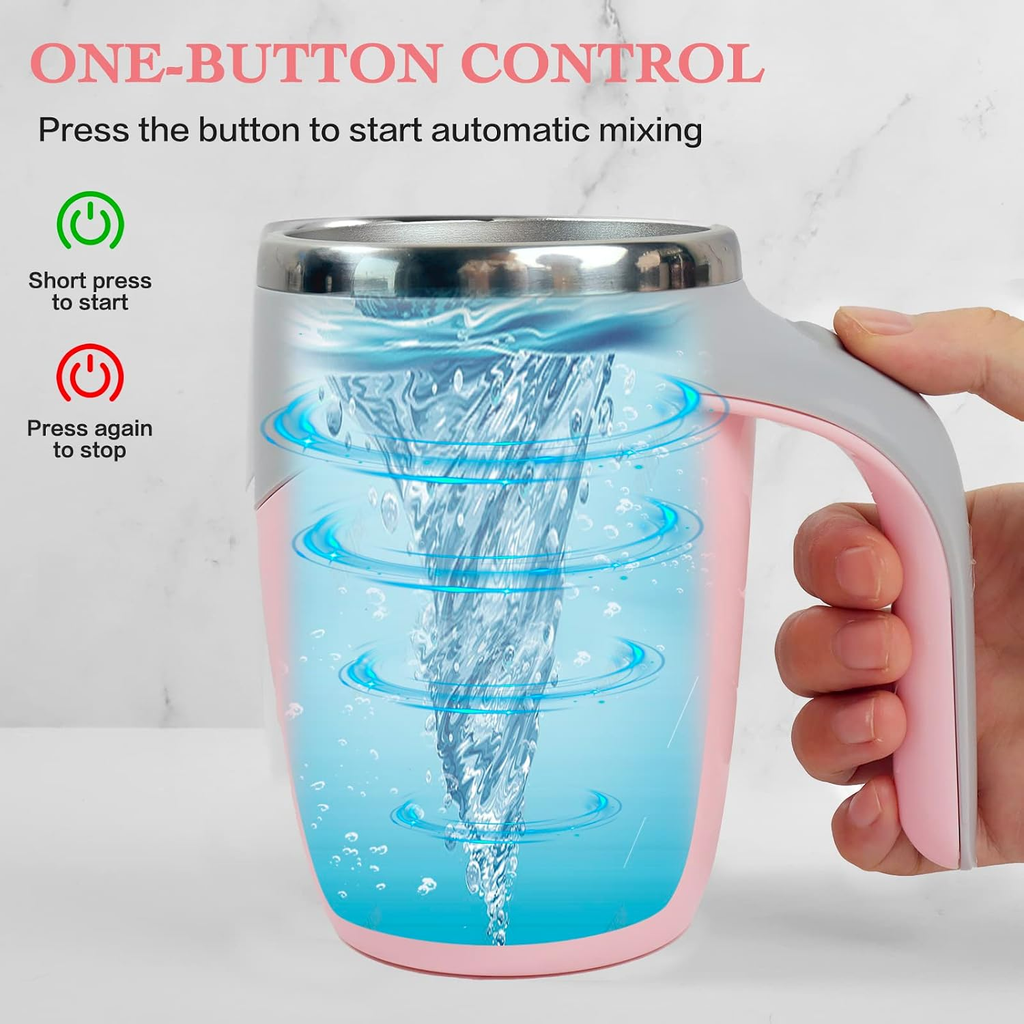Self Stirring Mug,Rechargeable Automatic Magnetic Self Stirring Coffee Mug,Rotating Home Office Travel Mixing Cup,To Stir Coffee, Chocolate, Milk, Protein,Cocoa Etc, Great for Office, School, Gym…