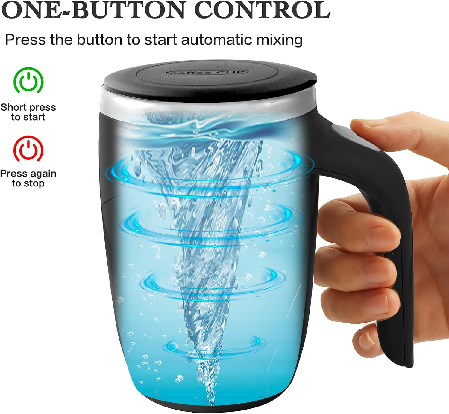 Self Stirring Mug,Rechargeable Automatic Magnetic Self Stirring Coffee Mug,Rotating Home Office Travel Mixing Cup,To Stir Coffee, Chocolate, Milk, Protein,Cocoa Etc, Great for Office, School, Gym…