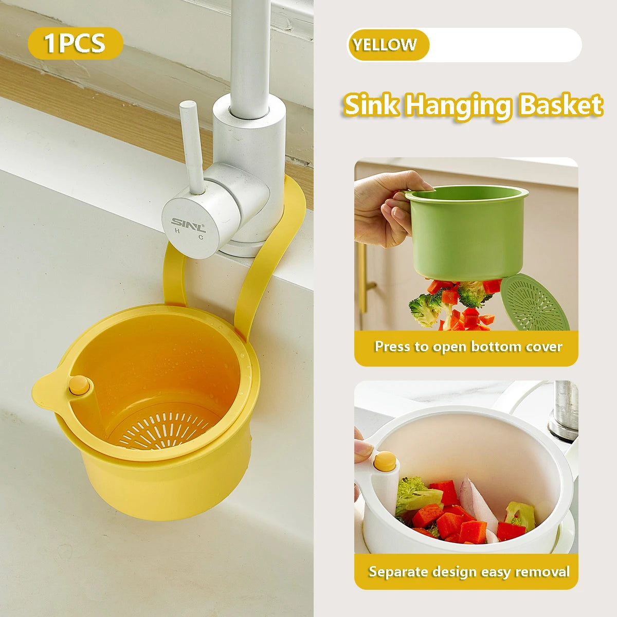 Kitchen Sink Filter Strainer Multifunctional Drain Basket Fruit Vegetable Drainer Rack Water Filter Kitchen Organizer Basket