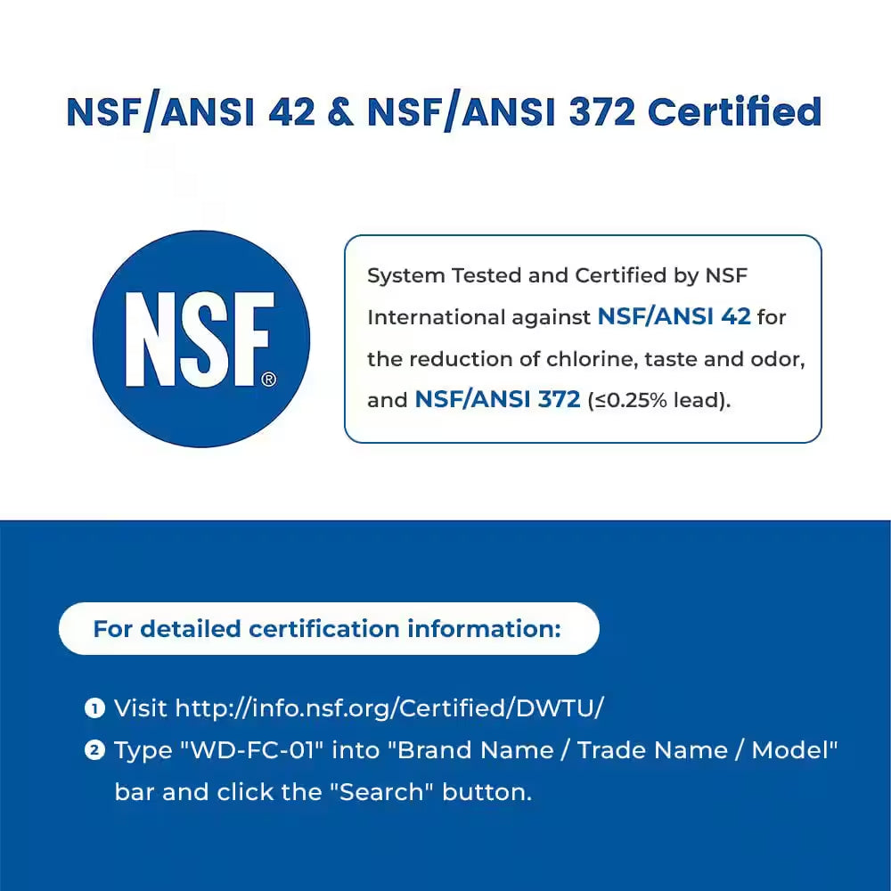 320-Gallon Faucet Water Filter for Sink, NSF Certified, Reduces Chlorine Includes 4 Filters, Fits Standard Faucets